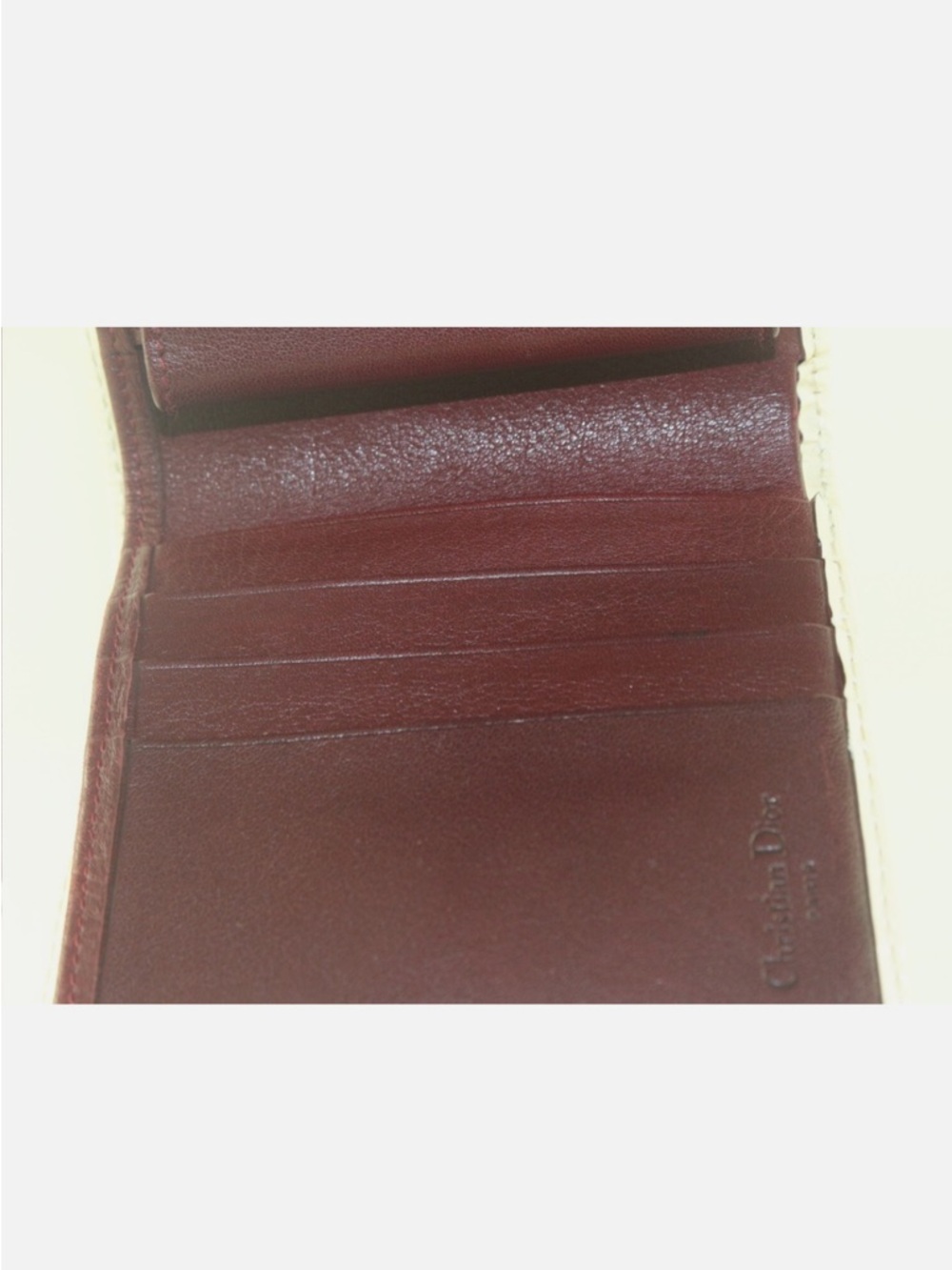 Christian Dior Trotter Wallet Bordeaux canvas with leather trim, comes with COA - Picture 3 of 9